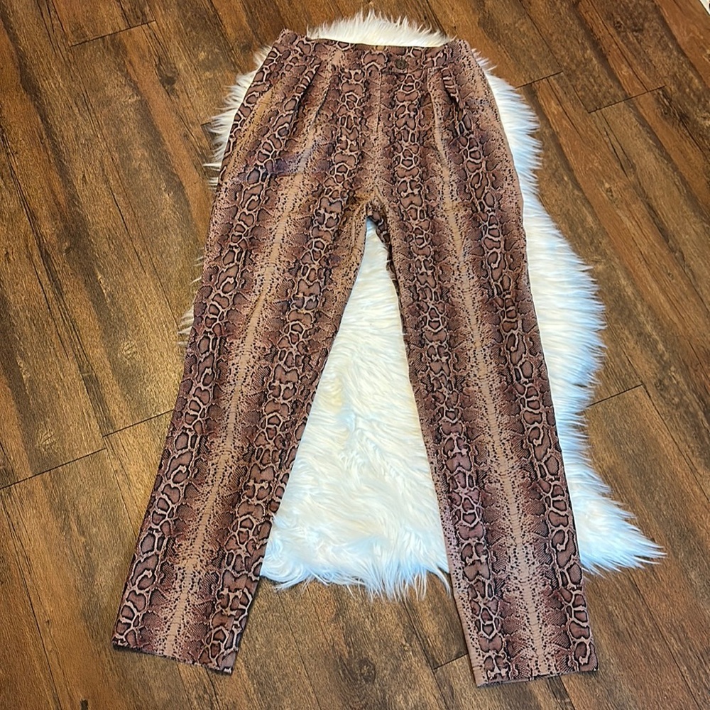 nANA Judy Phyton/Snake Skin Print High Waist Pants